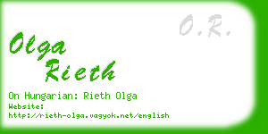 olga rieth business card